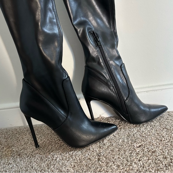 VAVA Black Paris Over the Knee Stilettos - Picture 7 of 9